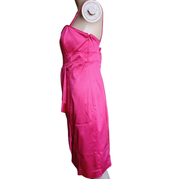 Ted Baker London Womens Sleeveless Ruffled Pink Pencil Dress Size 8 Ted Sz 3 - Picture 7 of 12